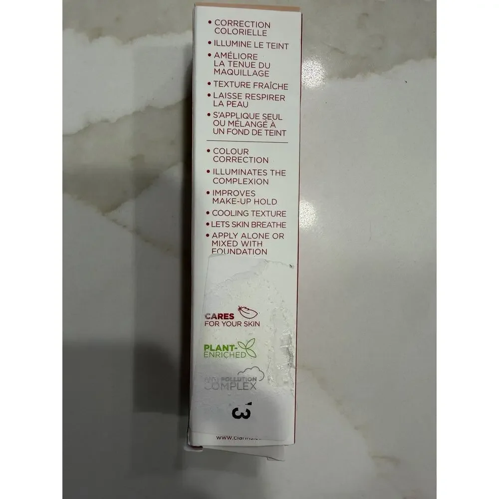 CLARINS SOS Primer Minimizes Signs of Fatigue Preps Moisturizes 01 ROSE 30/mL